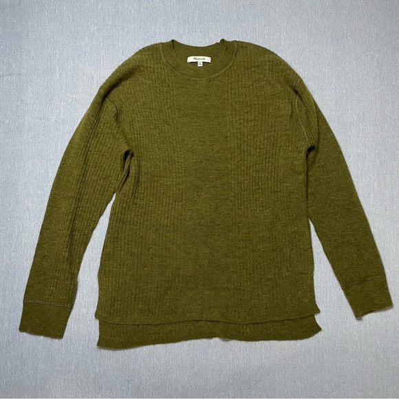 Madewell Sweaters - Madewell Ribbed Alpaca Blend Crewneck Sweater Size XXS in Kale